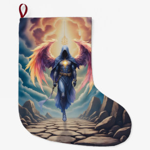 The Mystic Guardian of Hope Large Christmas Stocking