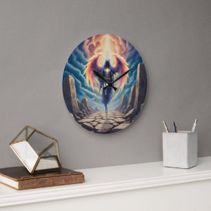 The Mystic Guardian of Hope  Large Clock