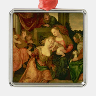 The Mystic Marriage of Saint Catherine Metal Ornament