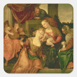 The Mystic Marriage of Saint Catherine Square Sticker