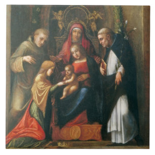 The Mystic Marriage of Saint Catherine Tile
