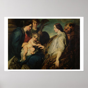 The Mystic Marriage of St. Catherine, 1618/20 (oil Poster