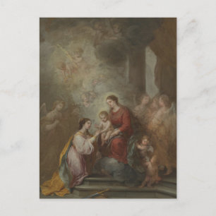 The Mystic Marriage of St. Catherine by Murillo Postcard