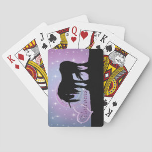 The Mystical Black Unicorn (Pastel Swirl) Playing Cards