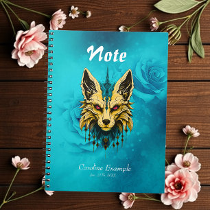 The mystical fox head, noble and mysterious.  notebook
