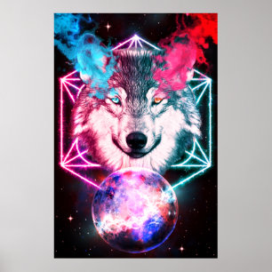 The Mystical Space Wolf Poster