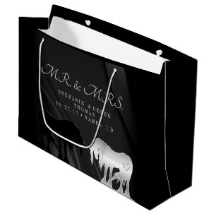 The Mystical Unicorn (black Swirl) Large Gift Bag