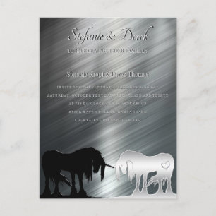 The Mystical Unicorn (metallic lines) Postcard