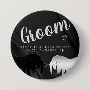 The Mystical Unicorn Wedding (Groom) 7.5 Cm Round Badge