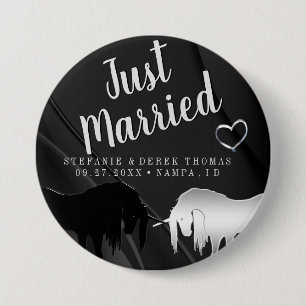 The Mystical Unicorn Wedding (Just Married) 7.5 Cm Round Badge