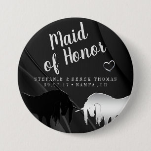 The Mystical Unicorn Wedding (Maid of Honor) 7.5 Cm Round Badge