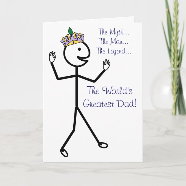 The Myth The Man The Legend - Happy Father's Day Card (Front)