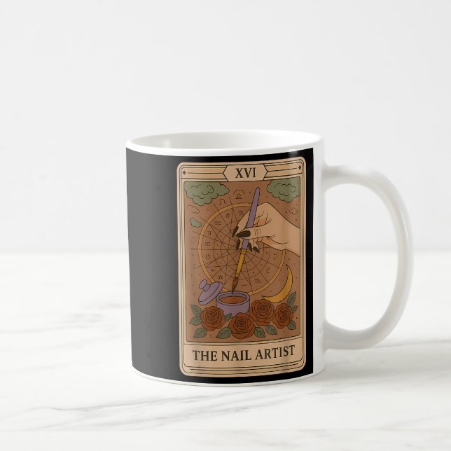 The Nail Artist Tarot Card Mystical Nail Tech Zodi Coffee Mug (Right)