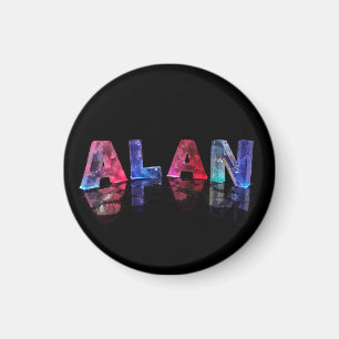 The Name Alan in Lights Magnet