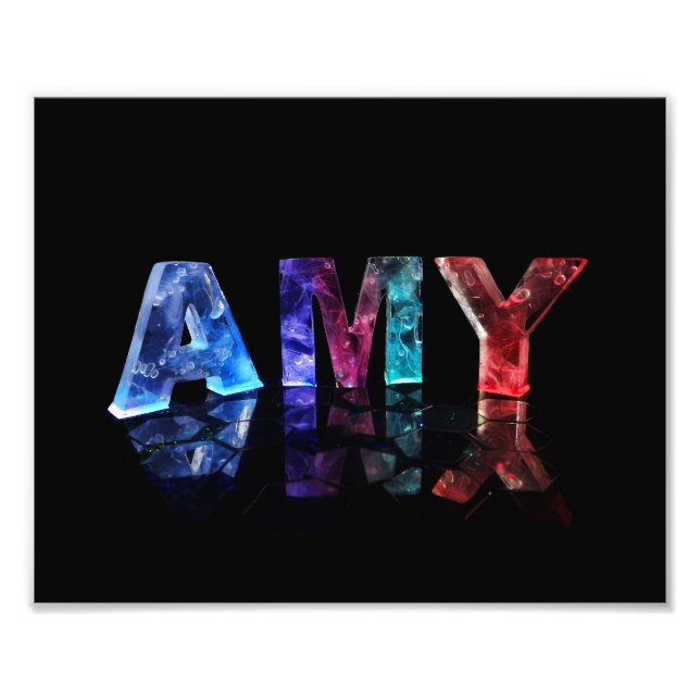 The Name Amy in Lights Photo Print (Front)