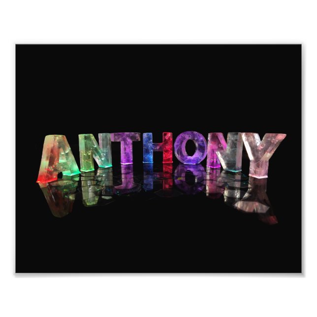 The Name Anthony in Lights Photo Print (Front)