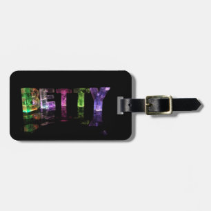 The Name Betty in 3D Lights Luggage Tag