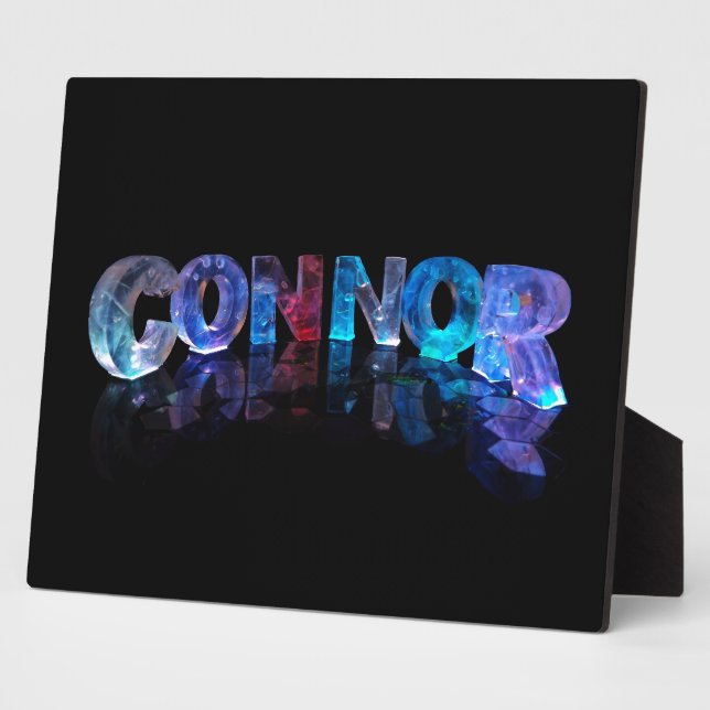 The Name Connor in 3D Lights Plaque (Side)