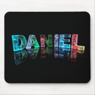 The Name Daniel in 3D Lights (Photograph) Mouse Pad