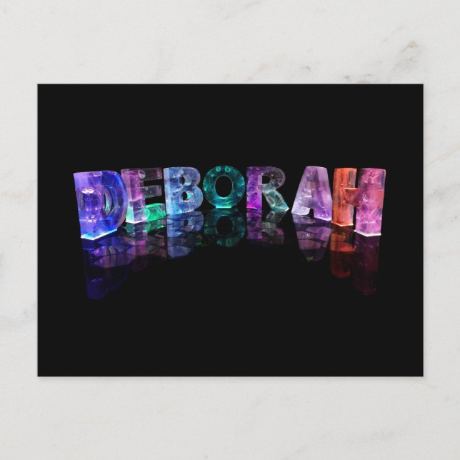 The Name Deborah in 3D Lights (Photograph) Postcard (Front)