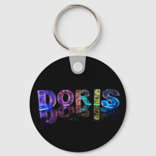 The Name Doris in 3D Lights (Photograph) Key Ring