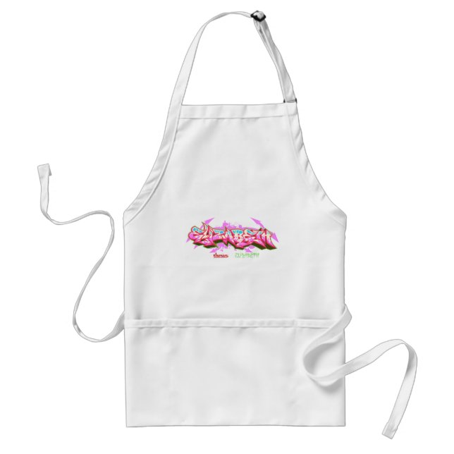 The name Elizabeth in graffiti-Personalised Aprons (Front)