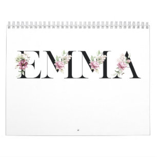 The name Emma. Female names. Calendar
