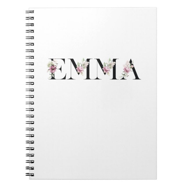 The name Emma. Female names. Notebook (Front)