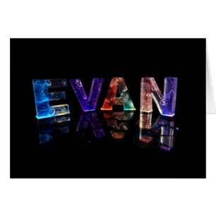 The Name Evan in 3D Lights (Photograph)