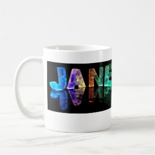 The Name Jane in 3D Lights (Photograph) Coffee Mug