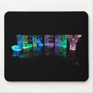 The Name Jeremy in 3D Lights (Photograph) Mouse Pad