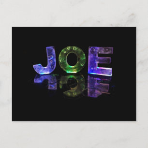 The Name Joe in 3D Lights (Photograph) Postcard