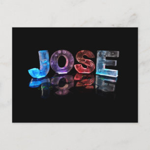 The Name Jose in 3D Lights (Photograph) Postcard