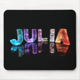 The Name Julia in 3D Lights (Photograph) Mouse Pad