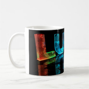 The Name Luke in 3D Lights (Photograph) Coffee Mug