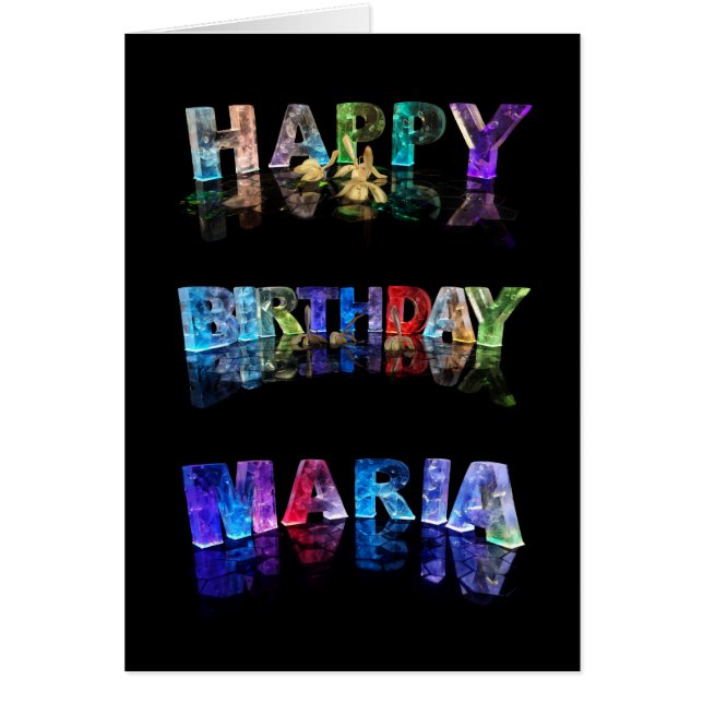 The Name Maria in 3D Lights (Photogarph) (Front)