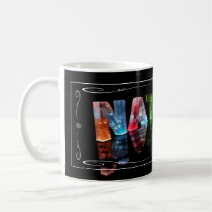The Name Natalie -  Name in Lights (Photograph) Coffee Mug