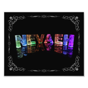 The Name Nevaeh -  Name in Lights (Photograph) Photo Print