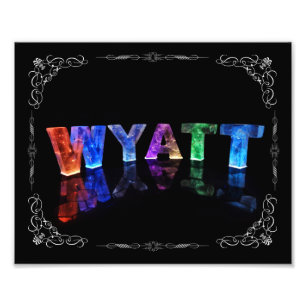 The Name Wyatt -  Name in Lights (Photograph) Photo Print