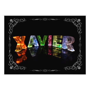 The Name Xavier -  Name in Lights (Photograph) Photo Print