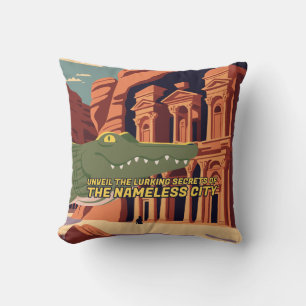 The Nameless City Travel Poster Lovecraft Cthulhu Cushion