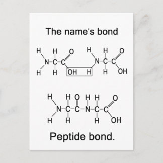 The name's bond, peptide bond postcard