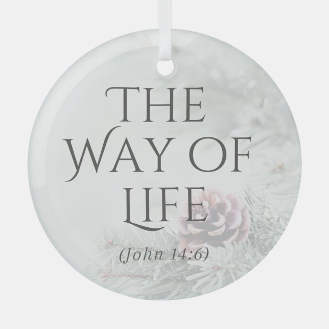 "The Names of Jesus" Glass Ornament - The Way (Front)