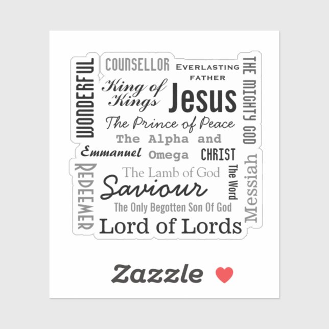 The Names of Jesus Script Text (Sheet)