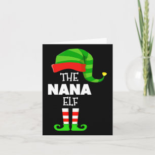 The Nana Elf Group Matching Family Christmas Pjs Card