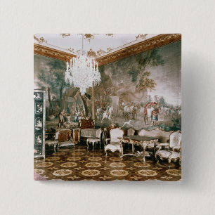 The Napoleon Room at Schonbrunn Palace 15 Cm Square Badge