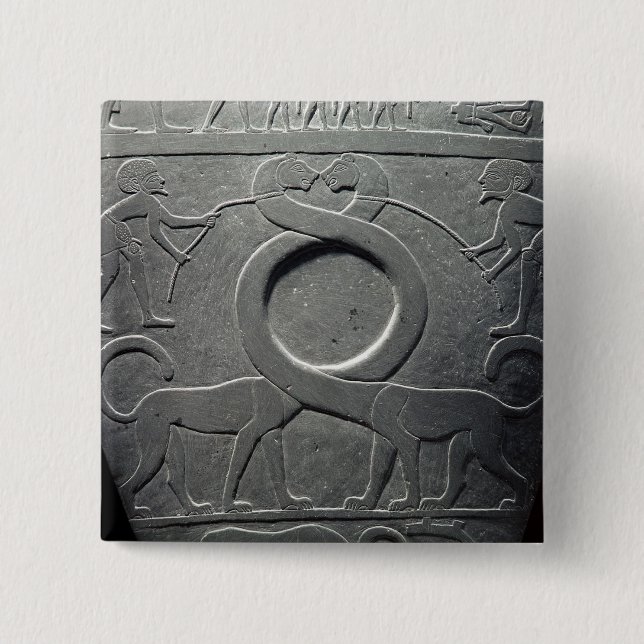 The Narmer Palette 15 Cm Square Badge (Front)