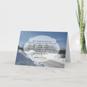 The Narrow Gate Scripture Blank Note Card