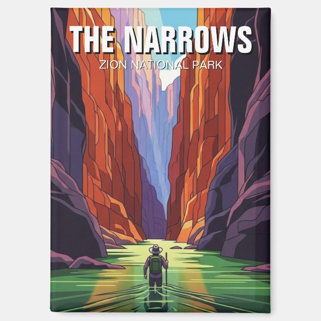 The Narrows in Zion National Park Utah Magnet (Front)