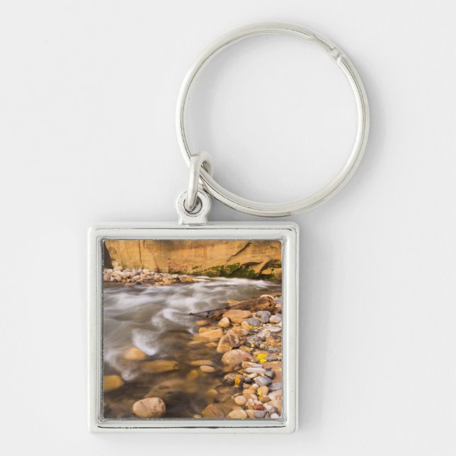 The Narrows Of The Virgin River In Autumn 4 Key Ring (Front)